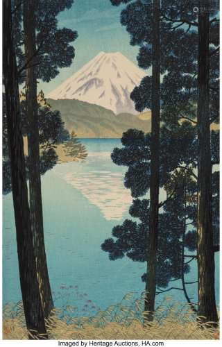 Kasamatsu Shiro (Japanese, 1898-1991) Two Works Woodblock on...