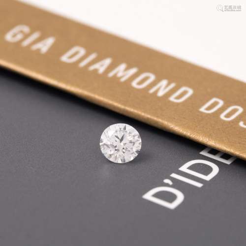 Diamant rond pesant 0.40 carat, couleur D, pureté Si1.<br />...