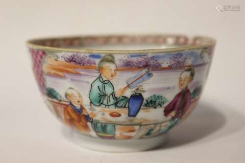 18th.C Chinese Rose Medallion Porcelain Cup