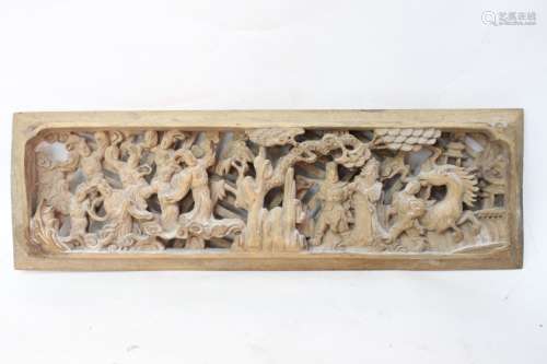 Chinese Wood Carved Panel