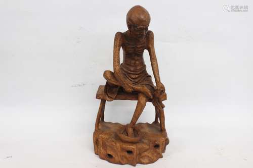 Chinese Bamboo Carved Luohan