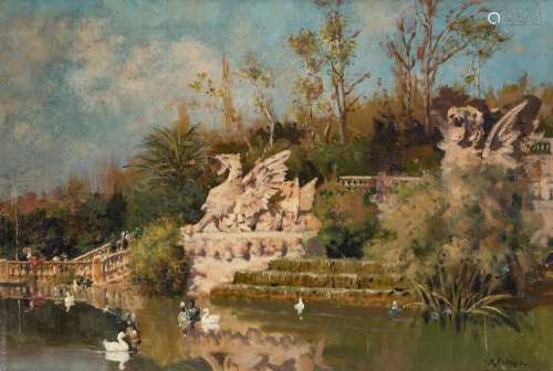 AURELIO TOLOSA Y ALSINA (Barcelona, 1861 - 1938)."Water...