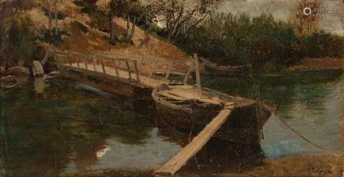 AURELI TOLOSA Y ALSINA (Barcelona, 1861 - 1938)."River ...