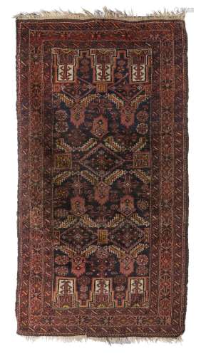 Baluch carpet. Pakistan, 19th century.Hand knotted wool.Frin...