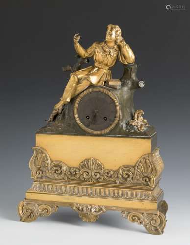 Louis Philippe period table clock. France, ca. 1840.Gilt and...