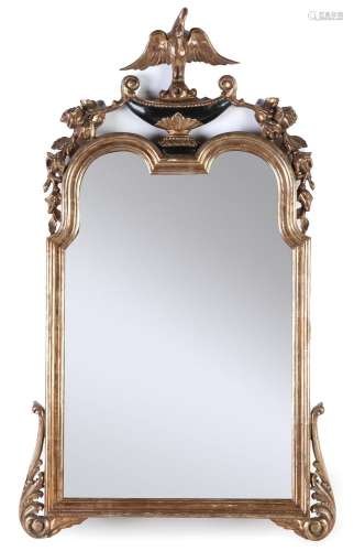 Elizabethan cornucopia mirror from the XIX century.Carved, g...