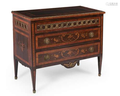 Louis XVI French style chest of drawers, late 19th - early 2...