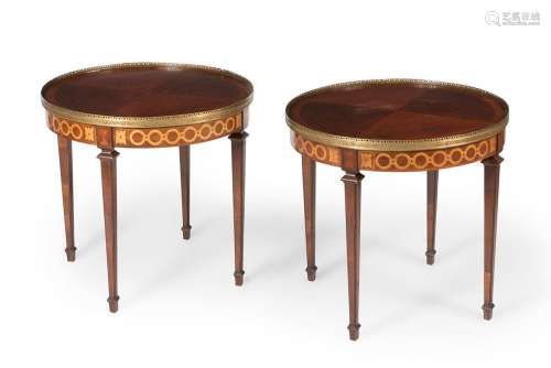 Pair of Louis XVI style side tables, first half of the 20th ...