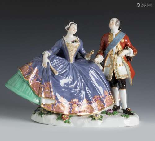 Sculptural group MEISSEN MANUFACTURE. Germany, 19th century....