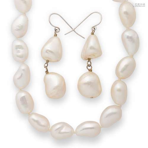 A group of cultured pearl jewelry