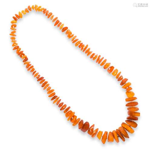 An amber necklace