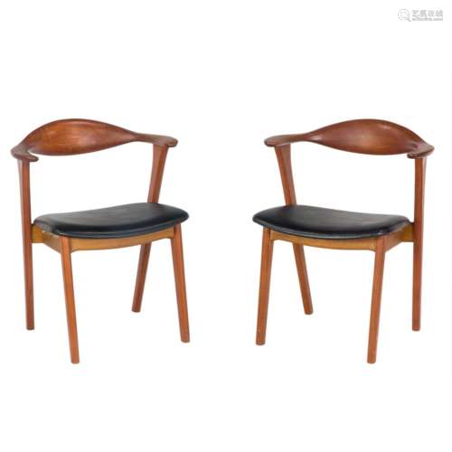 (Lot of 2) Danish Modern Erik Kirkegaard teak chairs