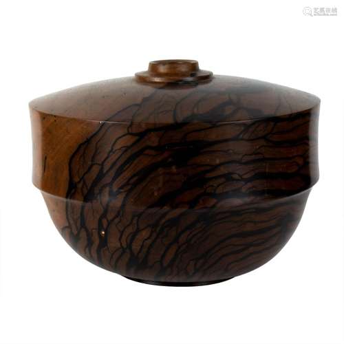 A large Dan Kvitka turned ebony wood vase