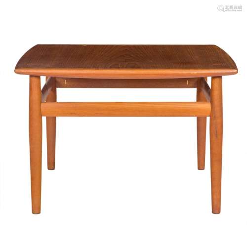 A Danish Modern teak square low table