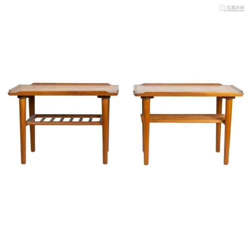 A pair of Georg Jensen for Kubus teak occassional tables