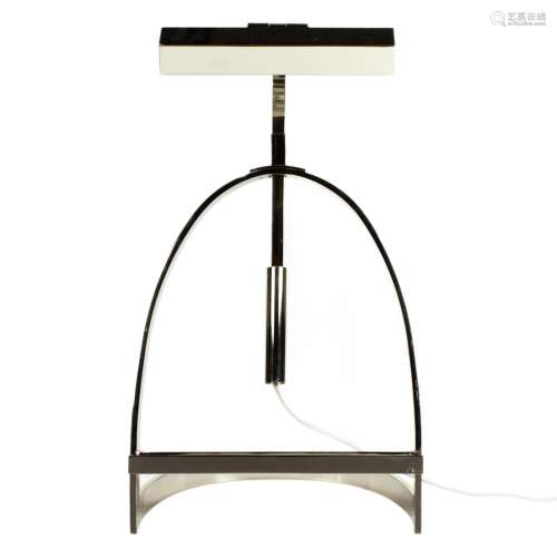 A Ralph Lauren chromed metal Colin Easel table lamp #RL 3020