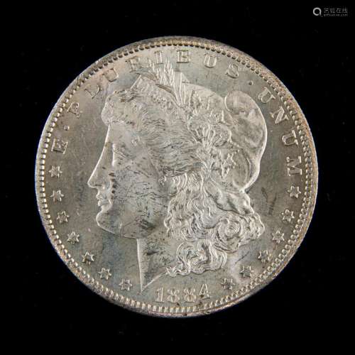 1884 CC Morgan Silver Dollar, ChBu
