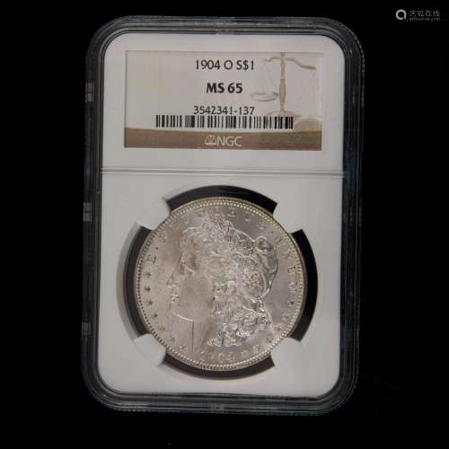 1904 O Morgan Dollar NGC MS65