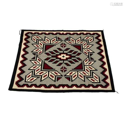 A Navajo geometric rug, 72" x 53"