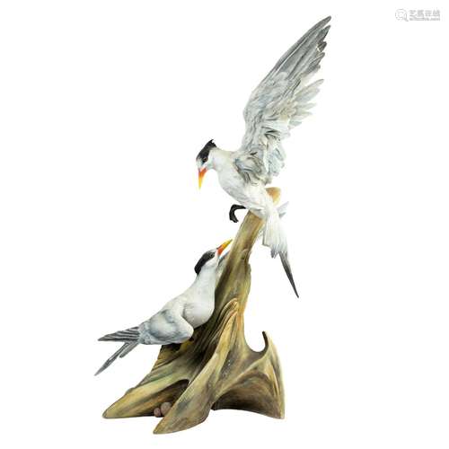 A large Boehm porcelain study of Royal Terns #10047, circa 1...