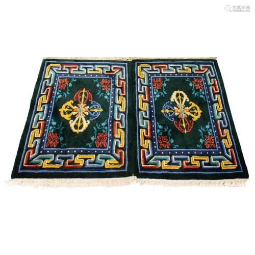 A pair of Tibetan carpets