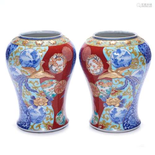 Pair of Japanese Imari vases