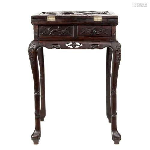 Chinese export hardwood games table