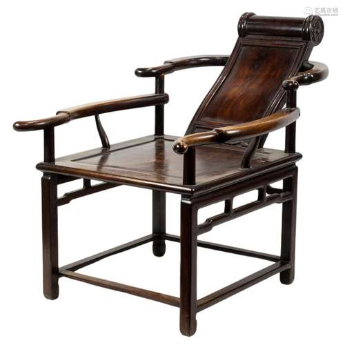 Chinese hardwood moon gazing chair