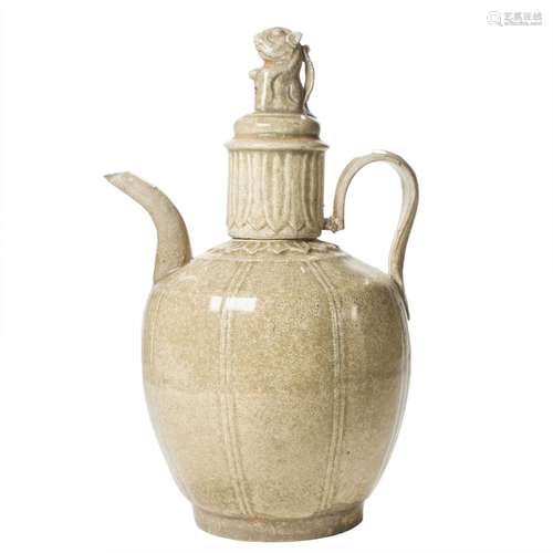 Chinese celadon crackle glazed ewer