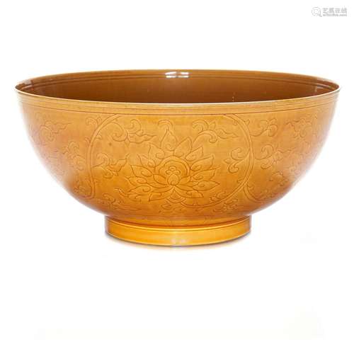 Chinese yellow glazed bowl