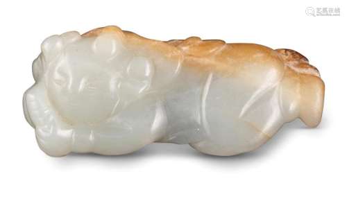 A Chinese White Jade Toggle Length 3 