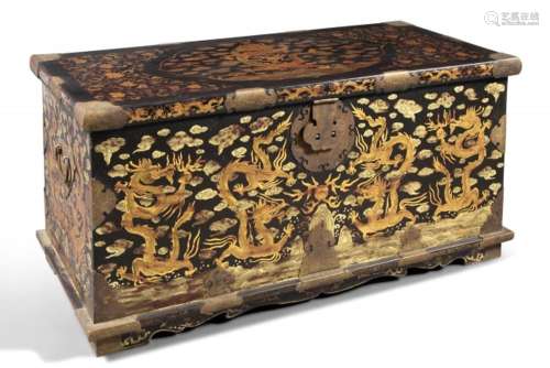 A Chinese Lacquered Robe Chest Width 43 