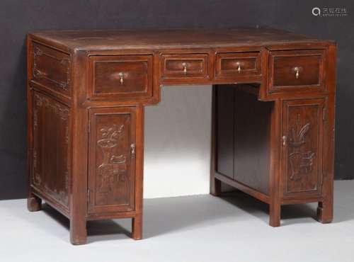 A Chinese Hongmu Desk Height 32 1/4 