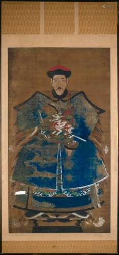 A Large and Rare Chinese School Portrait of an Imperial Cens...