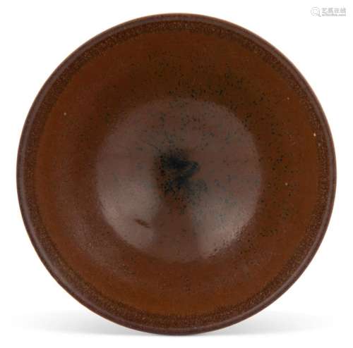 A Chinese Jian Russet Tea Bowl Diameter 3 3/4 
