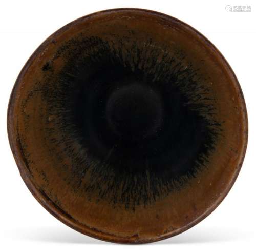 A Chinese Jian 'Hare's Fur' Tea Bowl Diameter 5 