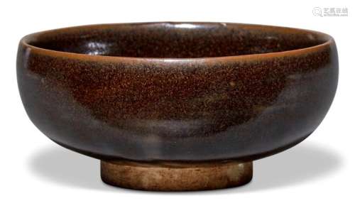 A Henan Black Glazed Pottery Bowl Diameter 5 