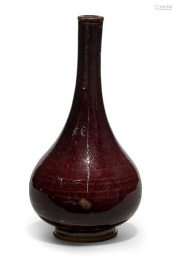 A Chinese Aubergine Glazed Bottle Vase Height 7 