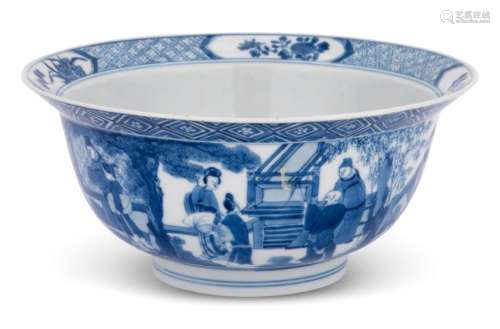 A Chinese Blue and White Porcelain Bowl Diameter 8