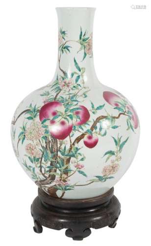 A Large Chinese Enameled Porcelain 