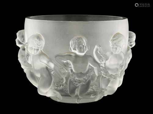A Lalique Glass Luxembourg Cherub Bowl, 2nd half 20th centur...