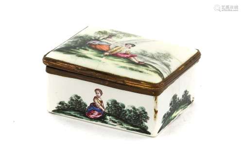 A South Staffordshire Enamel Snuff Box and Cover, circa 1770...