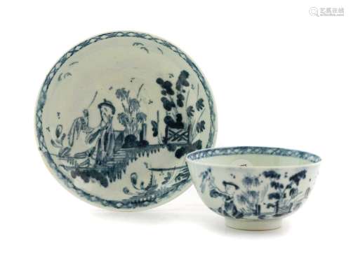 A James Pennington, Liverpool Porcelain Tea Bowl and Saucer,...