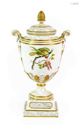 A Royal Worcester Porcelain Vase and Cover, by Terence Nutt,...