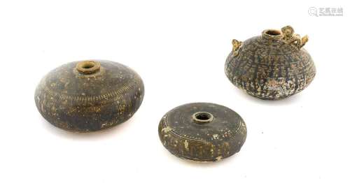 A Khmer Brown Glazed Stoneware Zoomorphic Pot, 12th century,...