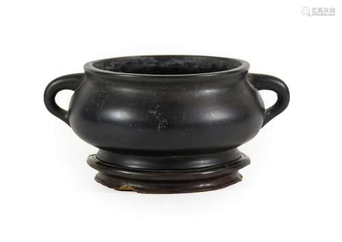 A Chinese Bronze Censer, Xuande reign mark but not of the pe...