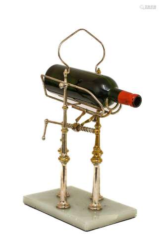 A Plated Mechanical Wine Bottle Pourer, early 20th century, ...