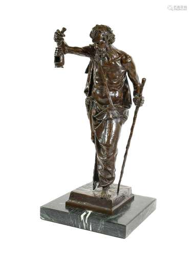 Claudius Marioton (1844-1919): A Bronze Figure of Diogenes, ...