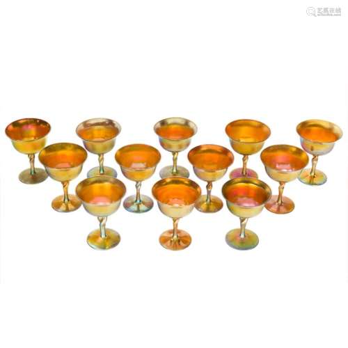 Steuben, Sherbet Cups, suite of twelve