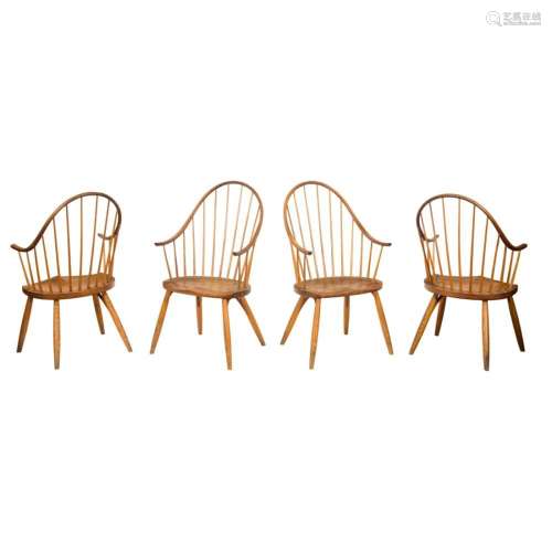 Thomas Moser, Continuous Arm Chairs, set of four
